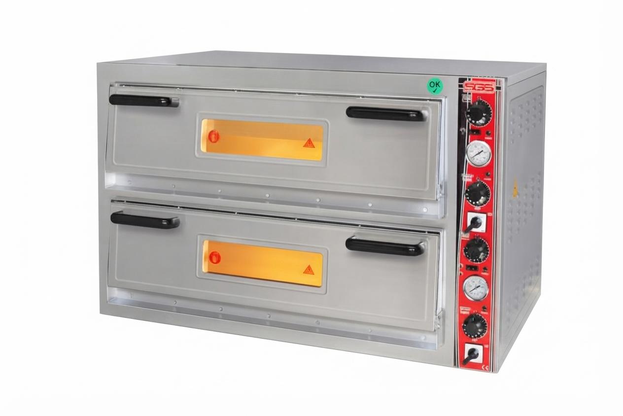 فرن بيتزا كهربائي بغرفتين 400C SGS PO 9292 DE