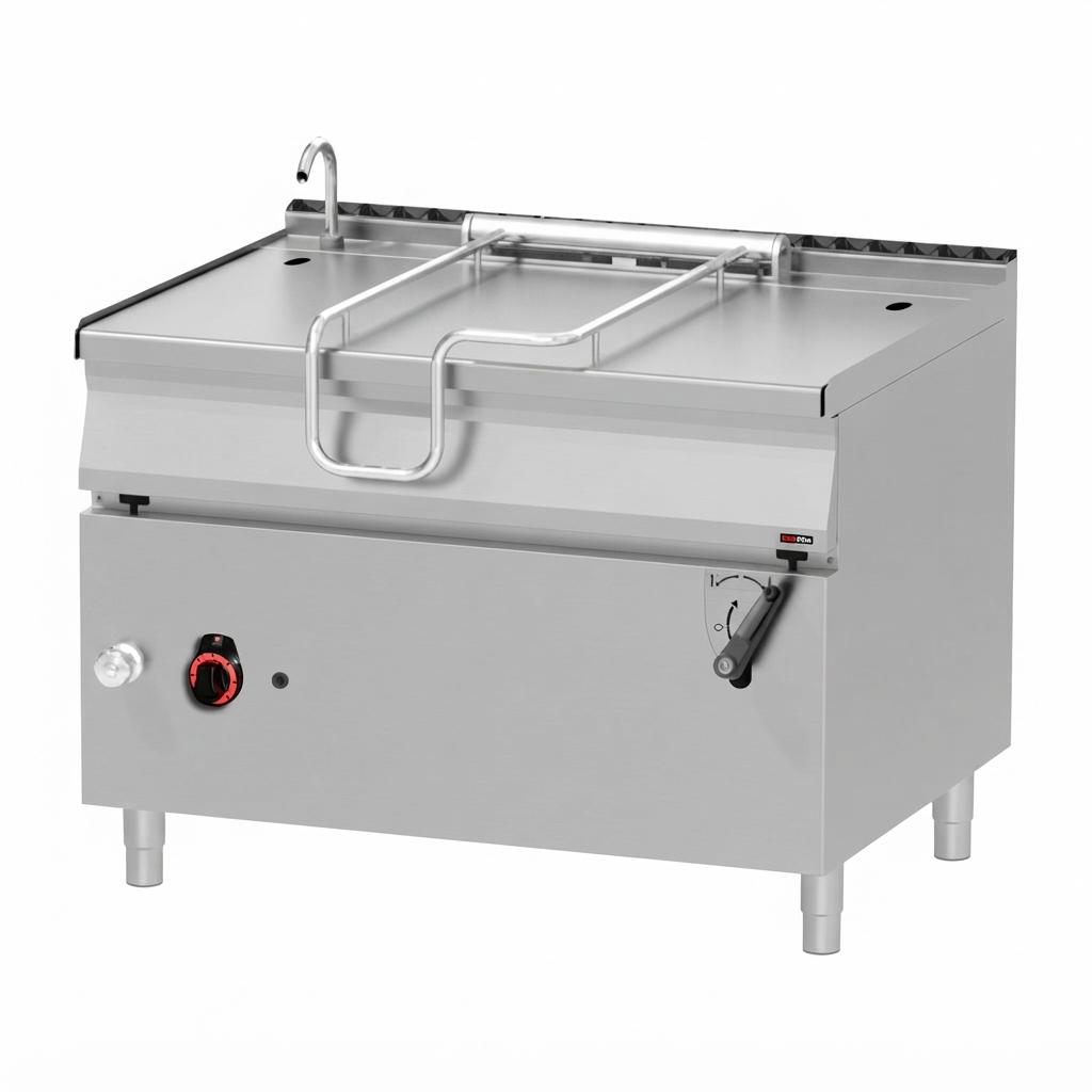 مقلاة طبخ غاز مهنية مائلة 120 لتر REDFOX BR 90/120 G
